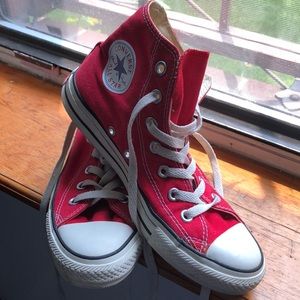 Red Converse High Tops